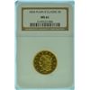Image 1 : 1834 NGC MS 61 Plain 4 Classic Head $5.00 Gold Half Eagle