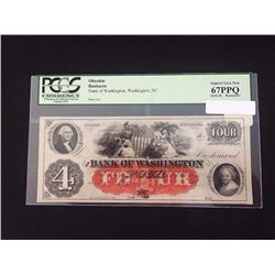 $4 Obsolete Washington Bank