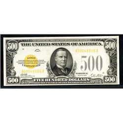 1928 $500 GOLD Certificate