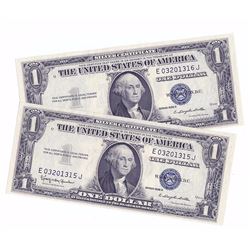 2 X 1935 H Silver Certs UNC!