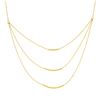 Image 1 : Three Layer Chain Necklace in 14K Yellow Gold