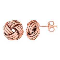 Love Knot Post Earrings in 14K Rose Gold