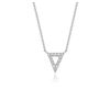 Image 1 : Diamond Inverted Triangle Pendant in 14K White Gold