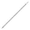 Image 1 : Bracelet with Square Geometric Pattern in 10K White Gold