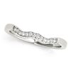 Image 1 : 14K White Gold Wavy Style Diamond Wedding Ring (1/15 ct. tw.)