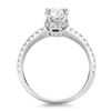 Image 1 : 14K White Gold Diamond Collar Engagement Ring