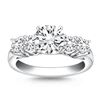 Image 1 : 14K White Gold Five Stone Diamond Trellis Engagement Ring