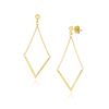 Image 1 : 14K Yellow Gold Diamond Shape Chain Drop Earrings