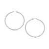 Image 1 : 14K White Gold Polished Hoop Earrings (30 mm)