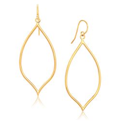 14K Yellow Gold Marquise Style Polished Earrings