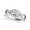 Image 1 : 14K White Gold Split Shank Infinity Two Stone Round Diamond Ring (1/2 ct. tw.)