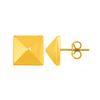 Image 1 : Square Pyramid Post Earrings in 14K Yellow Gold