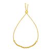 Image 1 : Adjustable Textured Chain Bracelet in 14K Yellow Gold