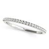 Image 1 : 14K White Gold Classic Pave Set Diamond Wedding Band (1/8 ct. tw.)
