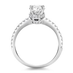 14K White Gold Diamond Collar Engagement Ring