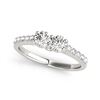 Image 1 : 14K White Gold Round Two Stone Diamond Ring (3/4 ct. tw.)