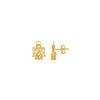 Image 1 : Filigree Style Angel Post Earrings in 14K Yellow Gold