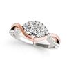 Image 1 : 14K White And Rose Gold Infinity Style Two Stone Diamond Ring (5/8 ct. tw.)