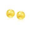 Image 1 : 14K Yellow Gold Round Faceted Style Stud Earrings