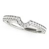 Image 1 : 14K White Gold Prong Set Curved Wedding Band (1/8 ct. tw.)