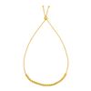 Image 1 : Adjustable Bracelet with Small Textured Beads in 14K Yellow Gold