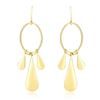 Image 1 : 14K Yellow Gold Graduated Teardrop and Open Oval Drop Style Earrings