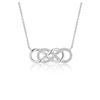 Image 1 : Double Infinity Diamond Pendant in 14K White Gold