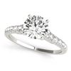 Image 1 : 14K White Gold Round Diamond Engagement Ring With Single Row Graduated Band (1 3/4 ct. tw.)