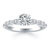 Image 1 : 14K White Gold Fancy Shaped Diamond Engagement Ring