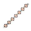 Image 1 : 18K Yellow Gold & Sterling Silver Bracelet with Quartz  Rhodolite  & Diamonds