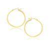 Image 1 : 14K Yellow Gold Polished Hoop Earrings (25 mm)