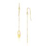 Image 1 : 10K Yellow Gold Cutout Oval Chain Dangling Earrings