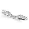 Image 1 : 14K White Gold Pave Set Diamond Curved Wedding Band (1/4 ct. tw.)