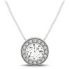 Image 1 : Diamond Halo with Center Bezel in 14K White Gold (5/8 ct. tw.)