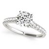Image 1 : 14K White Gold Round Prong Set Single Row Band Diamond Engagement Ring (1 1/3 ct. tw.)