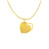 Image 1 : Two Layer Heart Pendant in 14K Yellow Gold