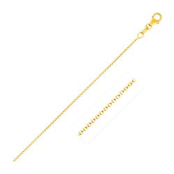 1.1mm 14K Yellow Gold Round Cable Link Chain