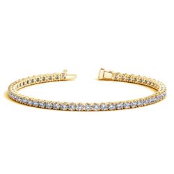 14K Yellow Gold Round Diamond Tennis Bracelet (5 ct. tw.)