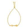 Image 1 : Adjustable Bracelet with Shiny Arrow in 14K Yellow Gold