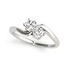 Image 1 : Solitaire Two Stone Diamond Ring in 14K White Gold (1/2 ct. tw.)