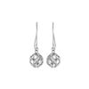 Image 1 : Earrings with Geometric Pierced Drops in 10K White Gold