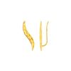 Image 1 : Textured Leaf Climber Earrings in 14K Yellow Gold