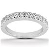 Image 1 : 14K White Gold Shared Prong Diamond Wedding Ring Band