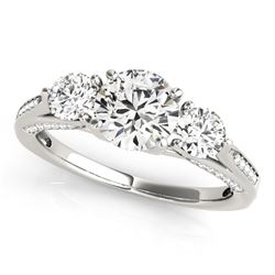 14K White Gold 3 Stone Style Round Diamond Engagement Ring (1 3/4 ct. tw.)