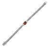 Image 1 : Sterling Silver Smokey Quartz and White Sapphire Embellished Weave Bracelet
