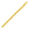Image 1 : Mens Twisted Oval Link Bracelet in 14K Yellow Gold