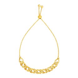 Adjustable Chain Bracelet in 14K Yellow Gold