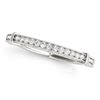 Image 1 : 14K White Gold Bead Border Modern Wedding Band (1/8 ct. tw.)