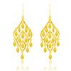 Image 1 : 14K Yellow Gold Dangling Earrings with Marquise Sequins