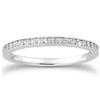 Image 1 : 14K White Gold Micro-pave Diamond Wedding Ring Band Set 3/4 Around